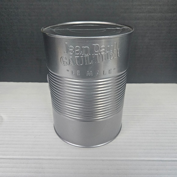 Jean Paul Gaultier Other - Jean Paul Gaultier Le Male Silver Plastic Can Empty Collectible Display